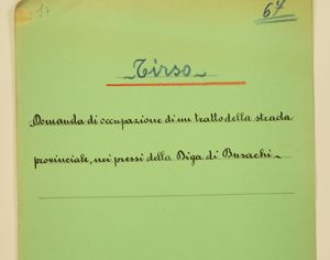 Tirso - Domanda di occupazione di un tratto di strada provinciale nei pressi della Diga di Busachi