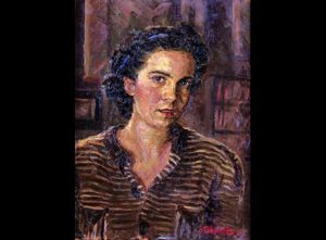 Francesca Devoto, Autoritratto, 1936-37 olio su compensato 35,5x26 cm. Comodato