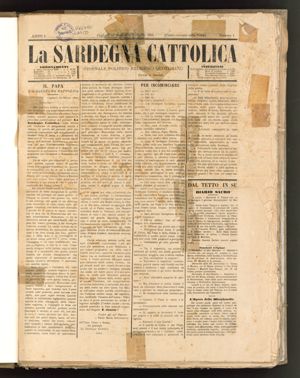 La Sardegna cattolica. Giornale politico, religioso, quotidiano