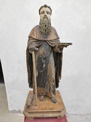 Castelsardo, Museo Diocesano Polo Sant'Antonio abate, statua lignea di Sant'Antonio abate
