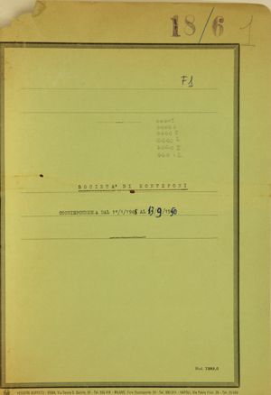 Società di Monteponi - Corrispondenza dal 1.1.1945 al 13.9.1950