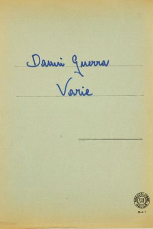 Danni di guerra - Varie