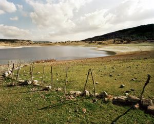 Lago Del Bidighinzu Alla Fine Dell’Estate