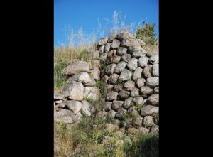 Nuraghe di Noddule, dettaglio della muratura