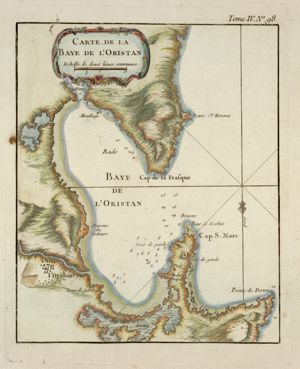 Carte de la / Baye de l'Oristan, tavola 98 in Petit Atlas François, tomo IV