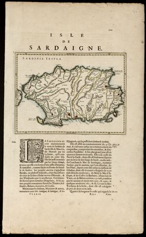Sardinia insula, pagina 110 in Guil. et Joannis Blaew, Theatrum Orbis Terrarum sive Atlas novus, Pars tertia