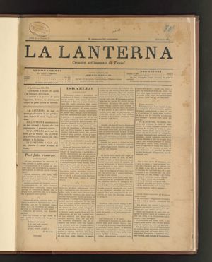 La lanterna. Cronaca settimanale di Tunisi