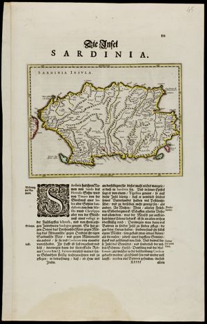 Sardinia Insula, pagina 132 in Guil. et Joannis Blaew, Theatrum Orbis Terrarum sive Atlas novus, Pars tertia