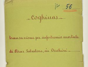 Coghinas - Transazione per infortunio mortale di Piras Salvatore in Oschiri
