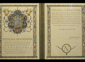 Museo Deleddiano, diploma del Nobel