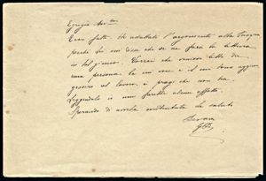 Lettera autografata