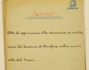 Tirso - Atto di opposizione alla domanda di costituzione del Consorzio di Bonifica nella media Valle del Tirso