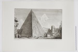 Veduta della piramide di caio cestio