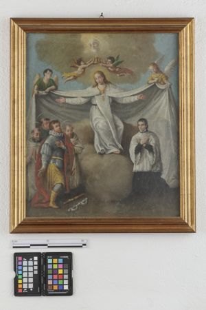 Don Cinus che venera la Madonna della Mercede