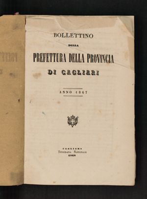 Bollettino della Prefettura della provincia di Cagliari