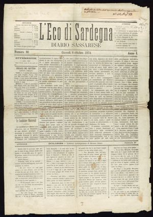 A. 1, n. 86 (8 ottobre 1874), p. 1