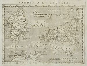 Sardinia et Sicilia, pagina 474 in A. Lasor a Varea, Universus Terrarum orbis scriptorum calamo delineatus, tomo II