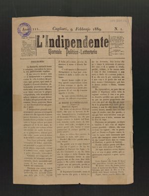 L’indipendente. Giornale politico-letterario