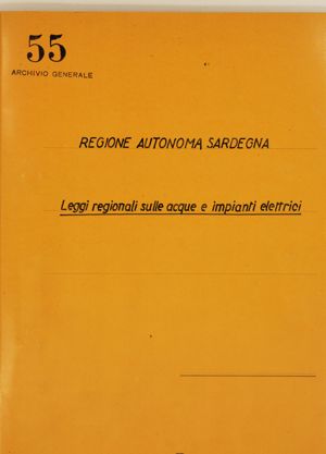 Regione Autonoma della Sardegna - Leggi regionali sulle acque e impianti elettrici
