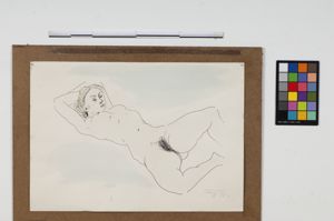 Figura femminile nuda sdraiata
