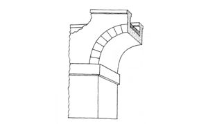 Gli ingegneri davano un nome specifico a tutte le parti dell'arco. (tratto da: L.A.y J.A. Hamey, Los ingegneros romanos, Colmenar viejo, Madrid.