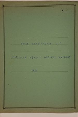 Cassa Conguaglio S.T. - Specifiche consumi mensili energia 1953