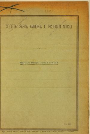 SES - Soc. Sarda Ammonia e Prodotti Nitrici - Reliquati espropri Tirso Coghinas
Da attribuire a UL 39