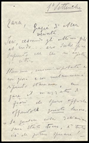 Lettere di Eleonora Duse - 1 Settembre