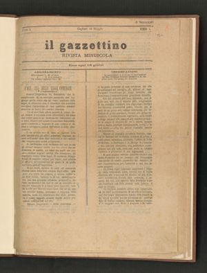 A. 1, n. 1 (10 maggio 1880), p. 1
