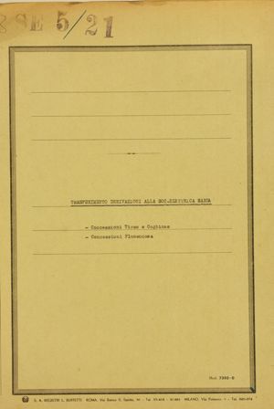 Trasferimento derivazioni alla SES – Concessioni Tirso, Coghinas e Flumendosa