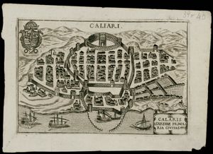 Calaris / Sardine prima/ria civitas, pagina 99 in Theatro delle città d'Italia