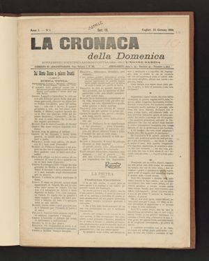 A. 1, n. 1 (22 gennaio 1899), p. 1