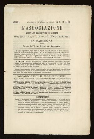 A. 1, n. 9, 10, 11, 12 (11 maggio 1867), p. 1