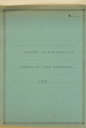 Cassa Conguaglio S.T. - Denunce per esenzioni 1950