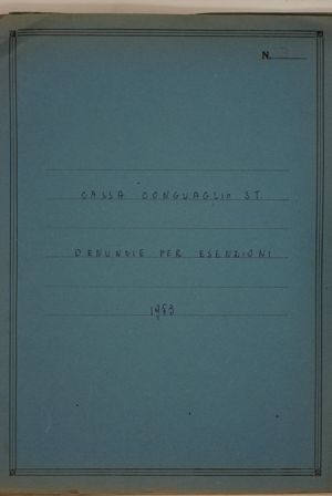 Cassa Conguaglio S.T. - Denunce per esenzioni 1953