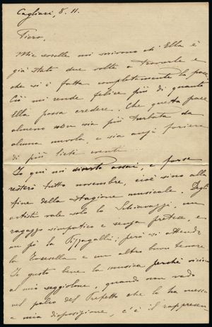 Lettera Cagliari 8.11.1899 - Pagina 1