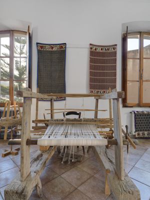 Morgongiori, Museo Vivente dell'Arte Tessile, telaio orizzontale