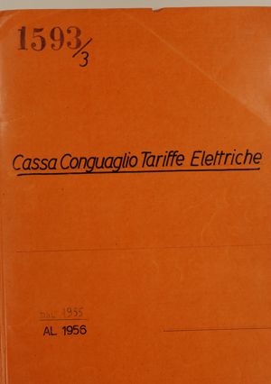 Cassa Conguaglio Tariffe Elettriche dal 1955 al 1956