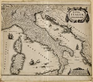 Nova / Italiae / delineatio, in Itinerarium Italiae
