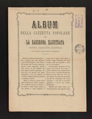Album della Gazzetta popolare ossia La Sardegna illustrata